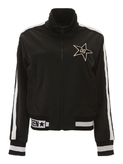 Shop Dolce & Gabbana Millennials Star Track Jacket In Nero (black)