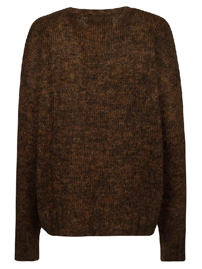 Shop Plan C Knitted Sweater In Brown