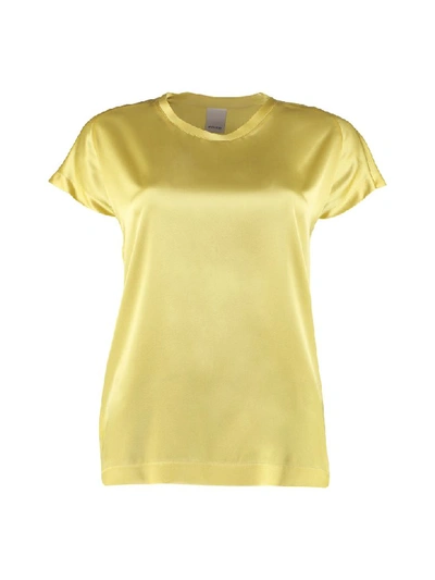 Shop Pinko Farisa Silk Blouse In Yellow