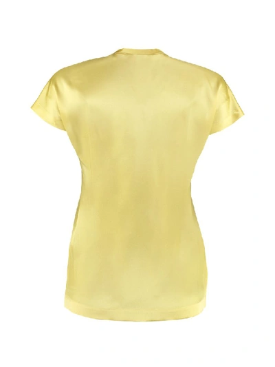 Shop Pinko Farisa Silk Blouse In Yellow