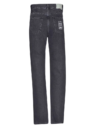 Shop Off-white Straight Leg Jeans In Dark Grey