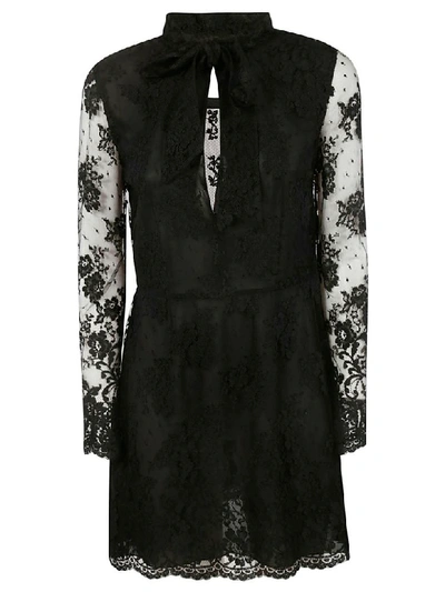 Shop Saint Laurent Lace Dress In Black