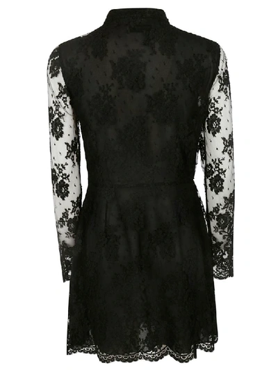 Shop Saint Laurent Lace Dress In Black