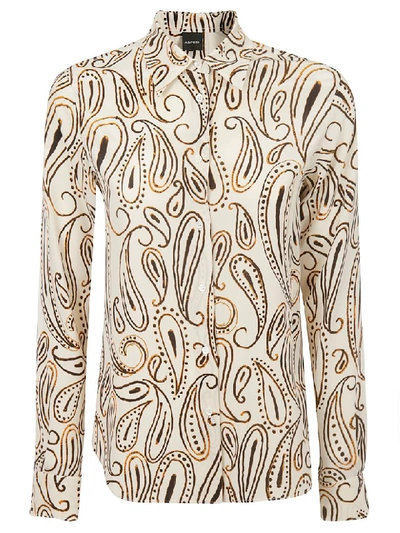 Shop Aspesi Printed Shirt In Beige/brown