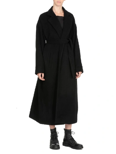 Shop Andrea Ya'aqov Wool Coat In Black