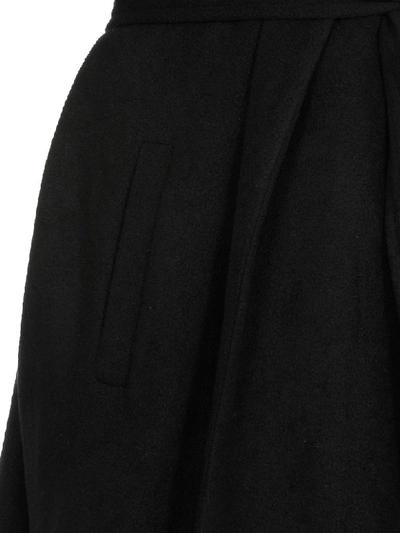 Shop Andrea Ya'aqov Wool Coat In Black