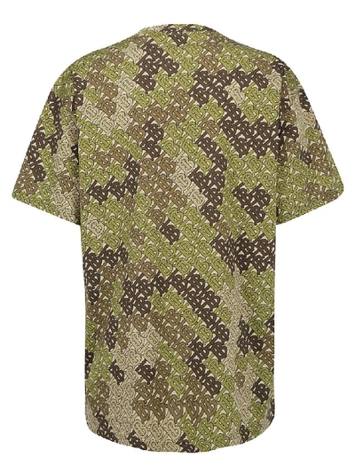 Shop Burberry T-shirt In Khaki/green