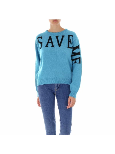 Shop Alberta Ferretti Love Me Collection Sweater In Blue