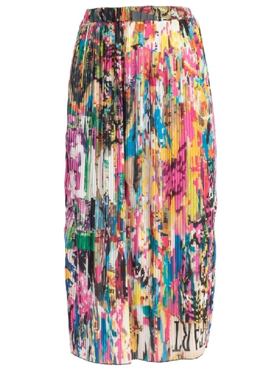Shop Ultràchic Skirt Plisse Georgette In Murales