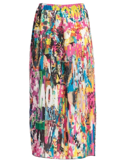 Shop Ultràchic Skirt Plisse Georgette In Murales