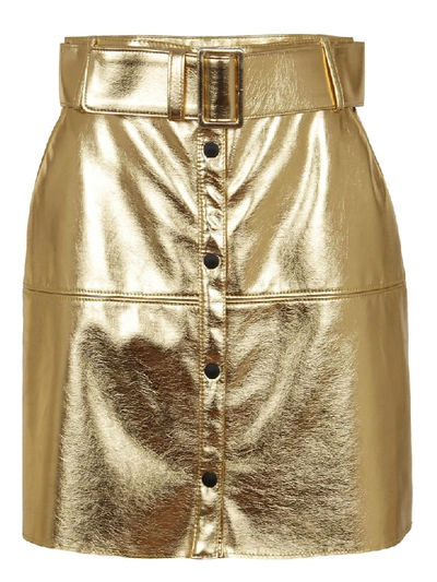 Shop Msgm Gonna/skirt In Gold