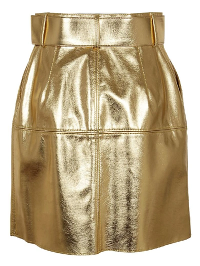 Shop Msgm Gonna/skirt In Gold