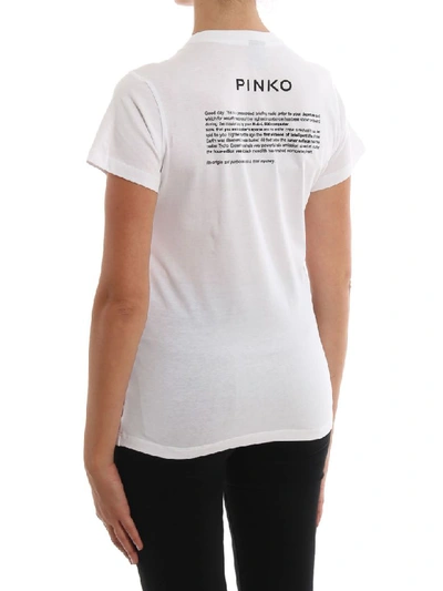 Shop Pinko I Maschi T-shirt In Bianco Brill.