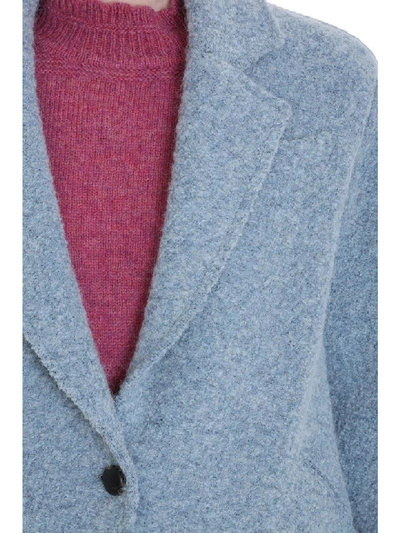 Shop Isabel Marant Étoile Dante Coat In Blue Wool
