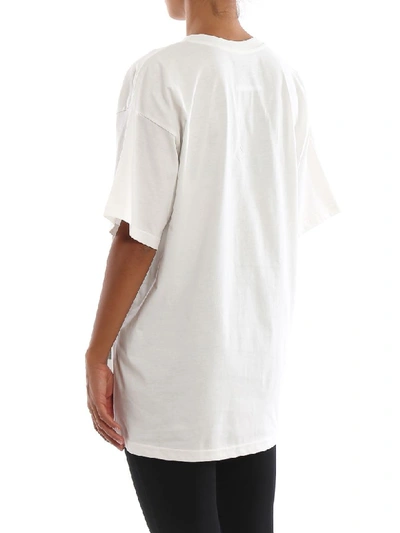 Shop Moschino Short Sleeve T-shirt In White