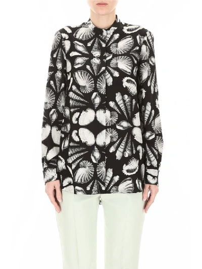 Shop Alexander Mcqueen Cabinet Of Shells Blouse In Black Ivory (black)