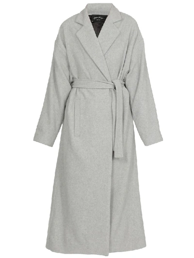 Shop Andrea Ya'aqov Wool Coat In Grey