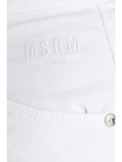 Shop Msgm Jeans In White