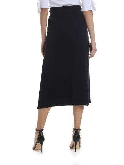 Shop Lamberto Losani - Skirt In Blu Nero