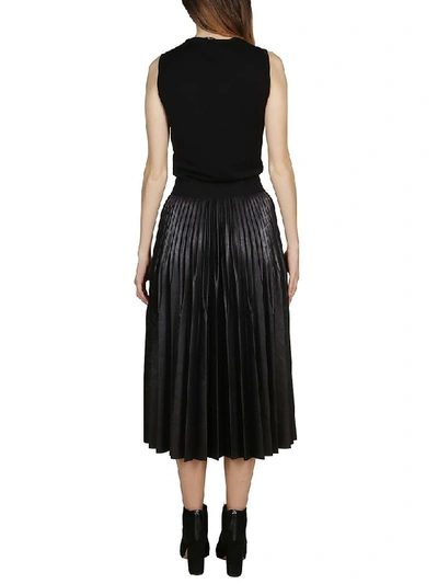 Shop Givenchy Pleated Mid-lenght Dress In Black