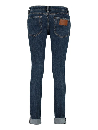 Shop Burberry 5 Pocket Skinny Jeans In Denim