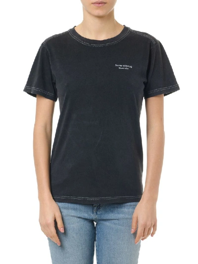 Shop Acne Studios Wanda Black Cotton T-shirt