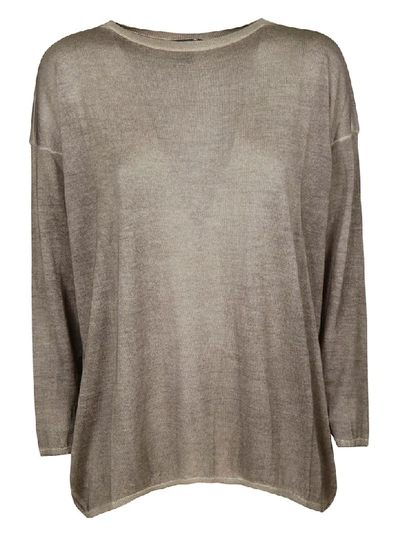 Shop Avant Toi Classic Cashmere Sweater In Taupe