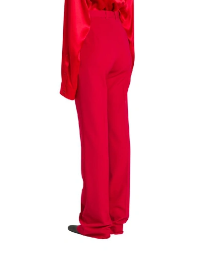 Shop Balenciaga Tailored Pants In Red Stretch Tailoring Twill In Rosso