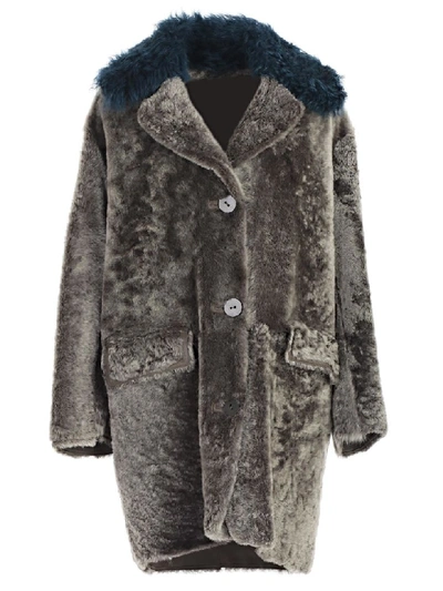 Shop Sylvie Schimmel Fur Coat In Grey