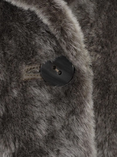 Shop Sylvie Schimmel Fur Coat In Grey