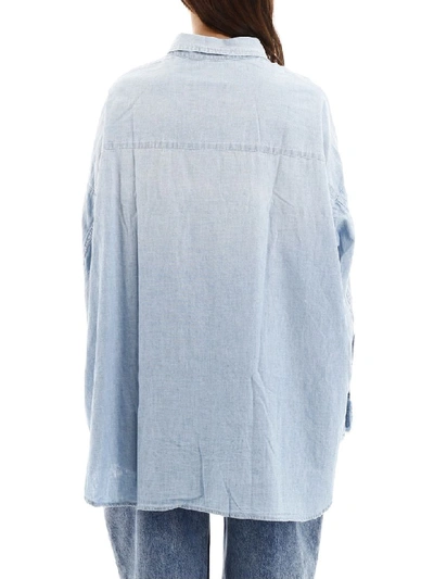 Shop R13 Ruffled Shirt In Nell Blue (light Blue)