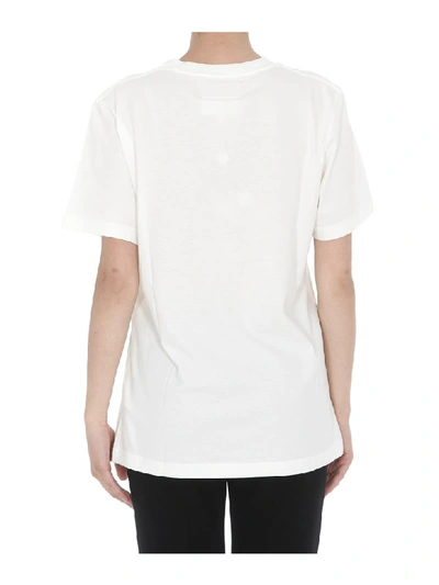 Shop Mm6 Maison Margiela T-shirt Logo Hands In White