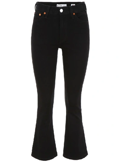 Shop Re/done Flare Jeans In Black (black)