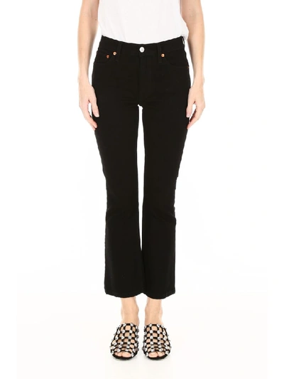 Shop Re/done Flare Jeans In Black (black)