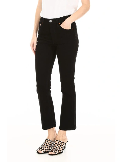 Shop Re/done Flare Jeans In Black (black)