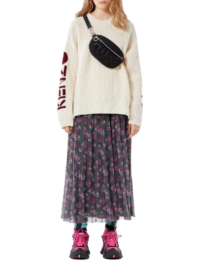 Shop Kenzo Paris Thick Wool Jumper In White