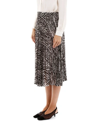 Shop Michael Michael Kors Safari Midi Skirt In Gunmetal (black)