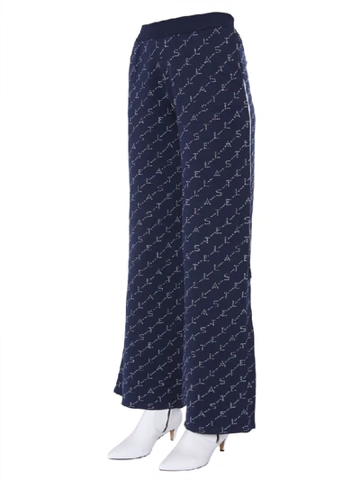 Shop Stella Mccartney Monogram Trousers In Blu