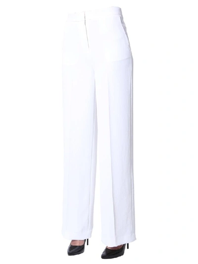 Shop Michael Michael Kors Pants With Large Leg In Bianco