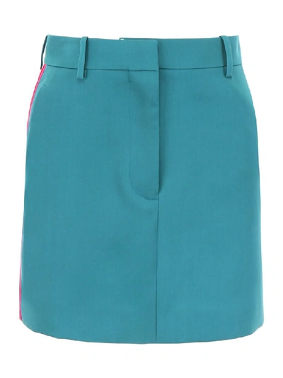 Shop Calvin Klein Mini Skirt In Mangrove (green)