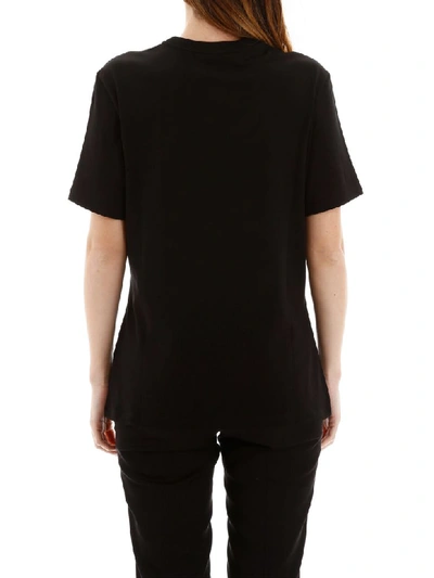 Shop Versace Gv Signature T-shirt In Nero Bianco (black)