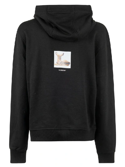 Shop Burberry Junnes Hoodie In Black