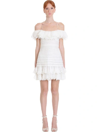 Shop Zimmermann Dress In White Polyester