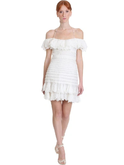 Shop Zimmermann Dress In White Polyester