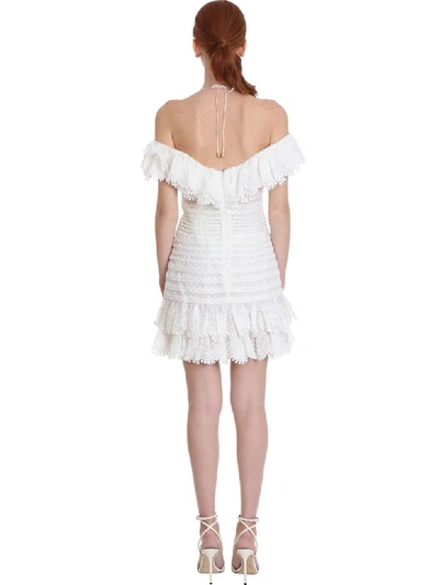 Shop Zimmermann Dress In White Polyester