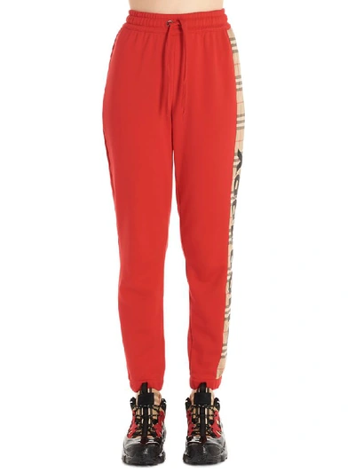 Shop Burberry Raine Sweatpants In Red