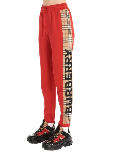 Shop Burberry Raine Sweatpants In Red