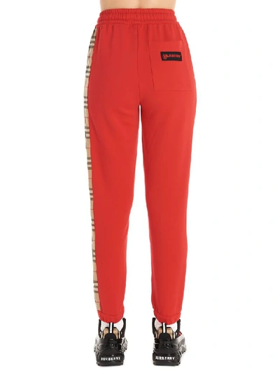 Shop Burberry Raine Sweatpants In Red