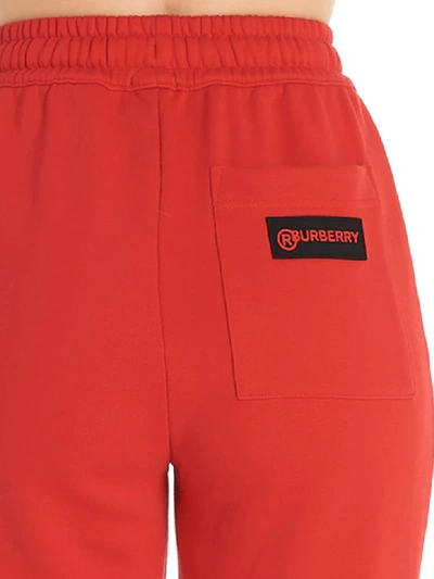 Shop Burberry Raine Sweatpants In Red