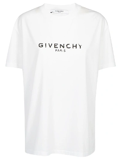 Shop Givenchy Logo T-shirt In White